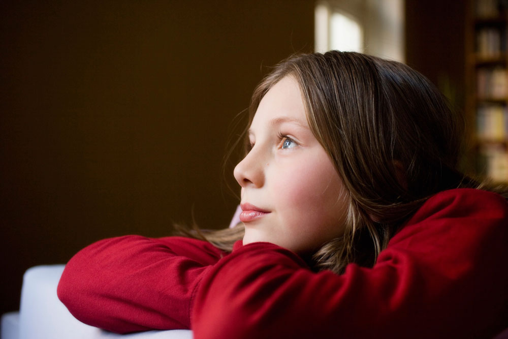 Girl thinking and planning