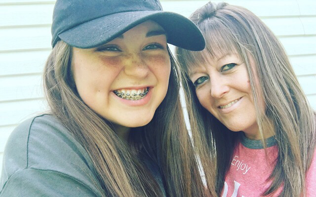 Mom and daughter happy